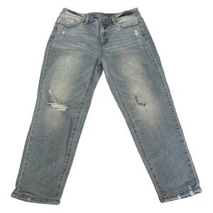 Distressed Time and Tru Mom Jeans